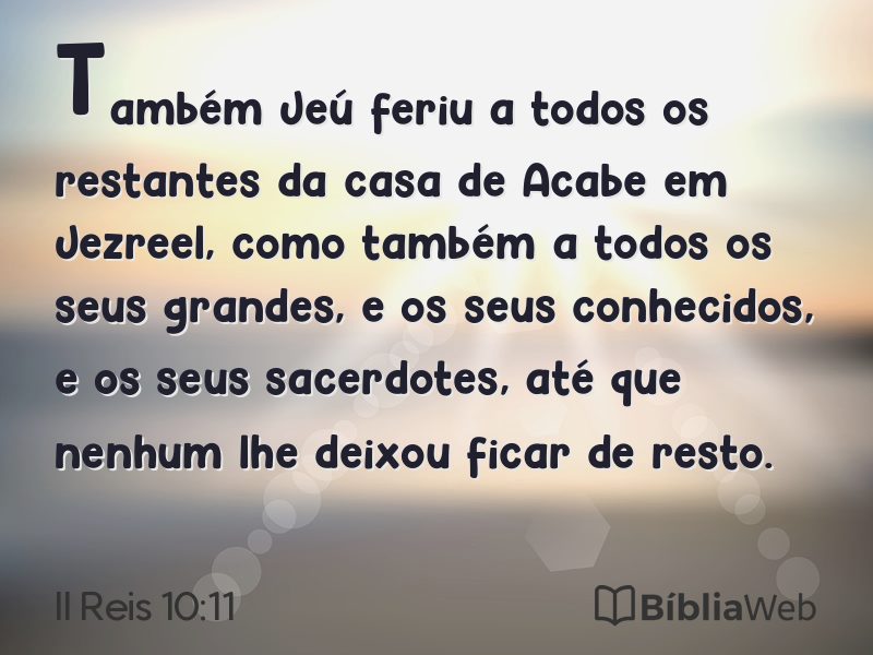 II Reis 10:11 em imagem para compartilhar