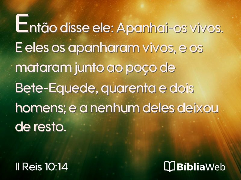 II Reis 10:14 em imagem para compartilhar