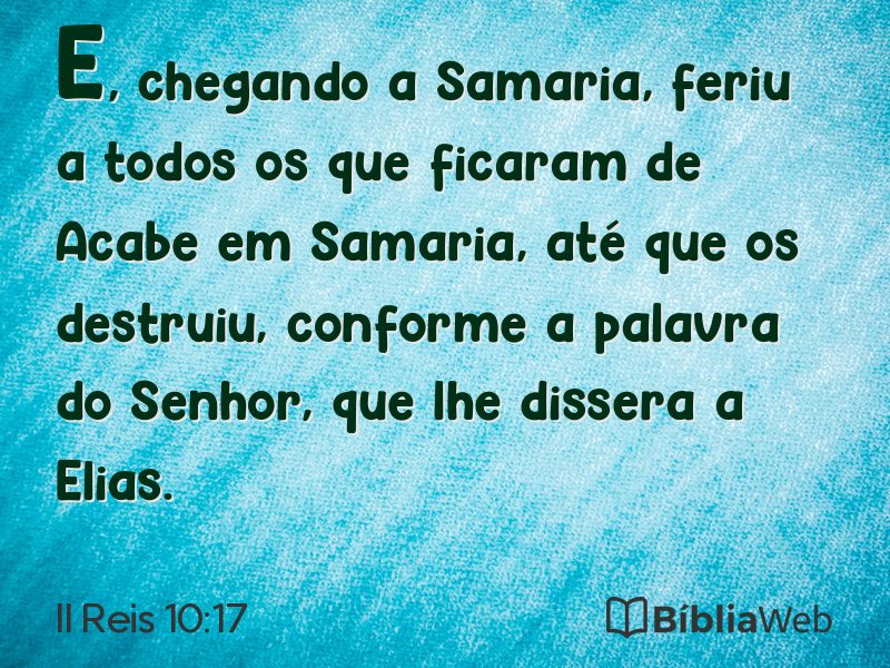 II Reis 10:17 em imagem para compartilhar