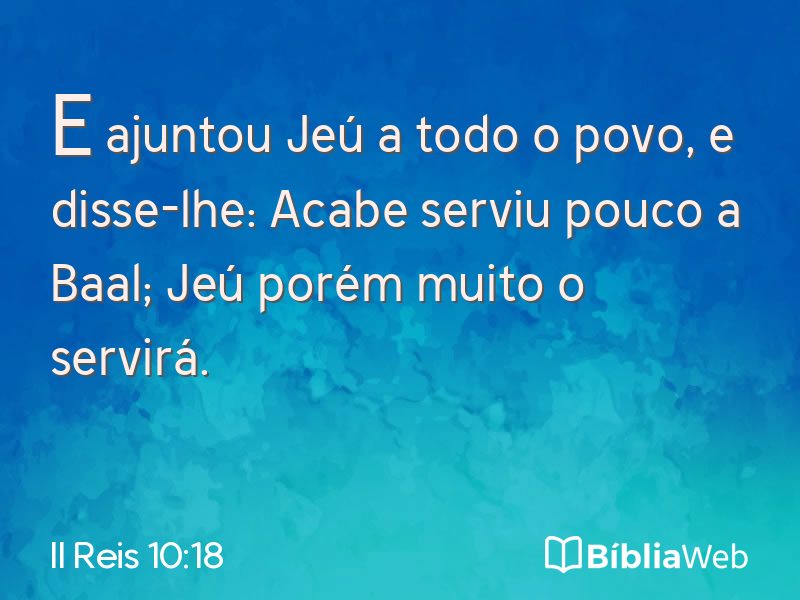 II Reis 10:18 em imagem para compartilhar