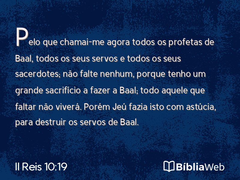 II Reis 10:19 em imagem para compartilhar