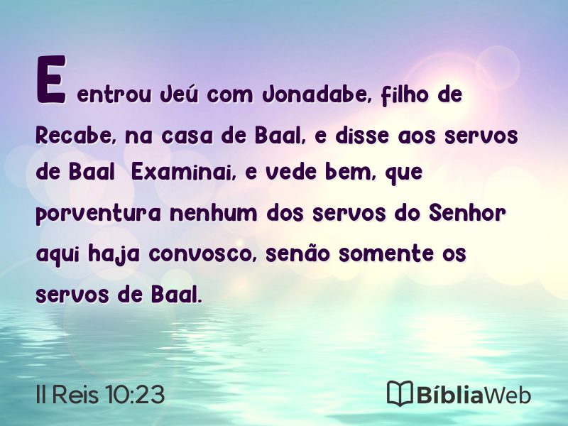 II Reis 10:23 em imagem para compartilhar