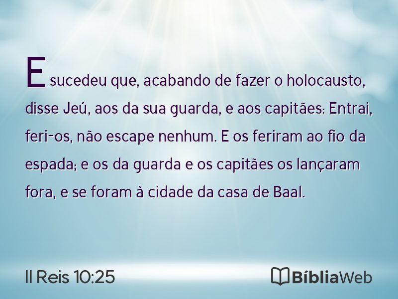 II Reis 10:25 em imagem para compartilhar