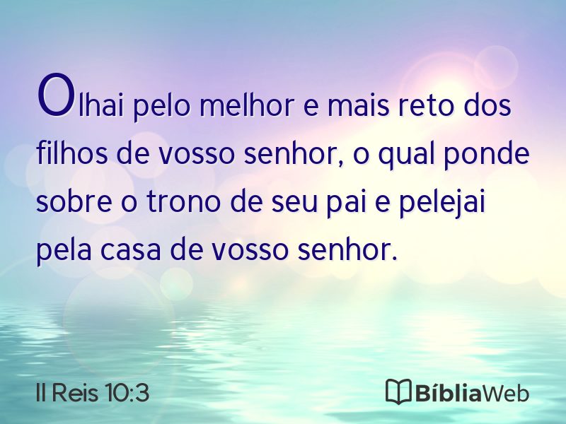 II Reis 10:3 em imagem para compartilhar