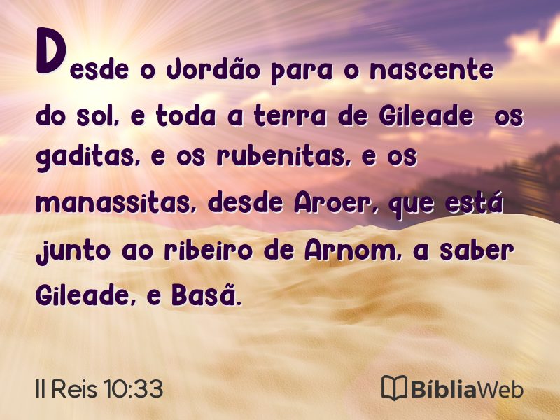 II Reis 10:33 em imagem para compartilhar