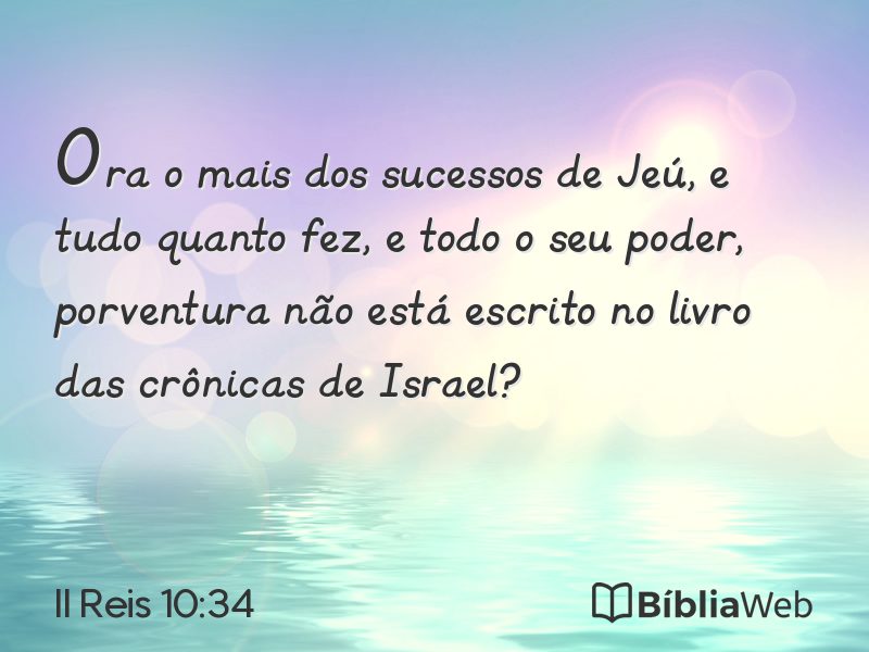 II Reis 10:34 em imagem para compartilhar
