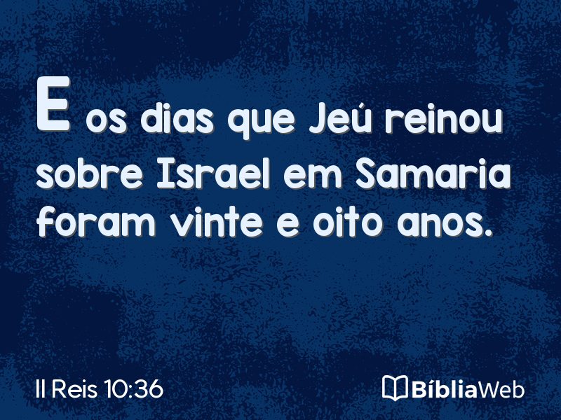 II Reis 10:36 em imagem para compartilhar