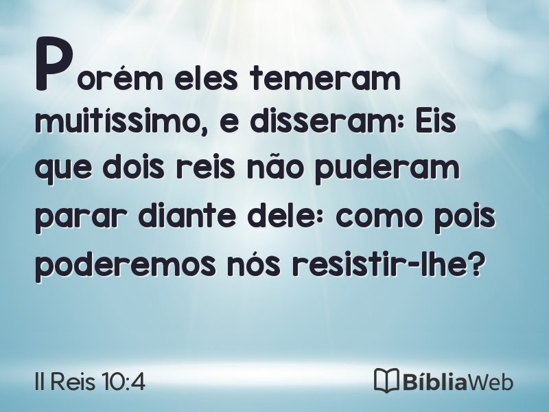 II Reis 10:4 em imagem para compartilhar