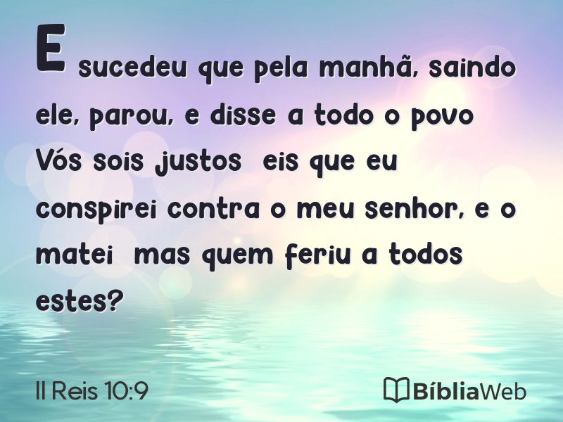 II Reis 10:9 em imagem para compartilhar