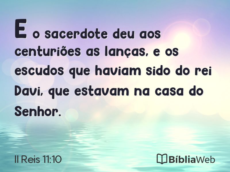 II Reis 11:10 em imagem para compartilhar