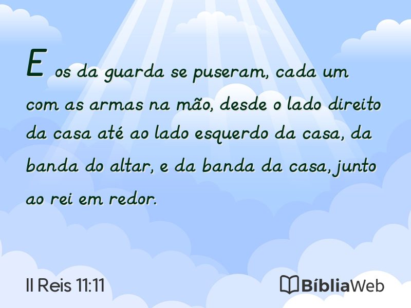 II Reis 11:11 em imagem para compartilhar