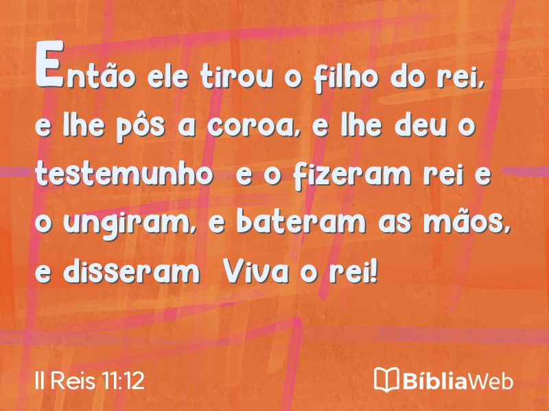 II Reis 11:12 em imagem para compartilhar