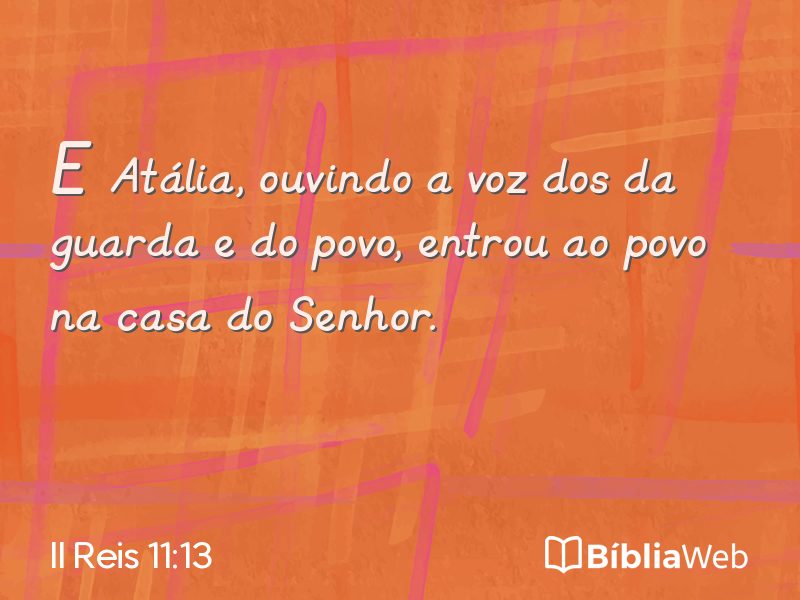 II Reis 11:13 em imagem para compartilhar