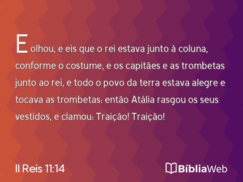 II Reis 11:14 em imagem para compartilhar