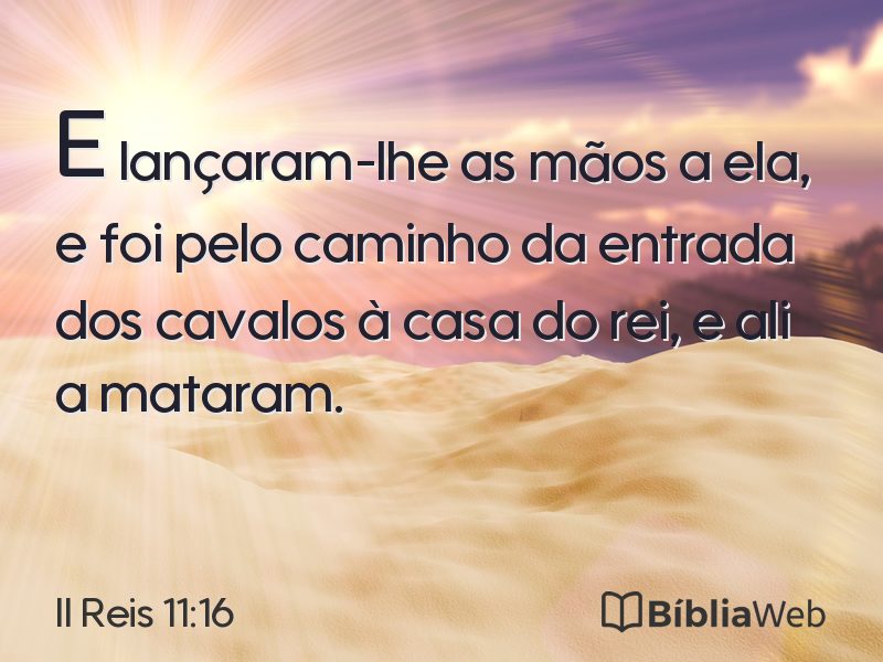 II Reis 11:16 em imagem para compartilhar