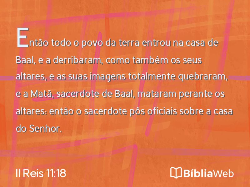 II Reis 11:18 em imagem para compartilhar