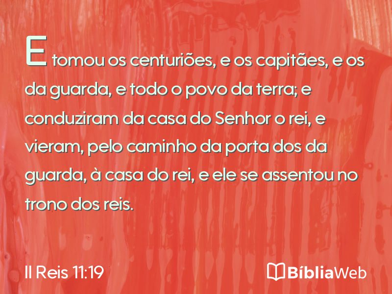 II Reis 11:19 em imagem para compartilhar
