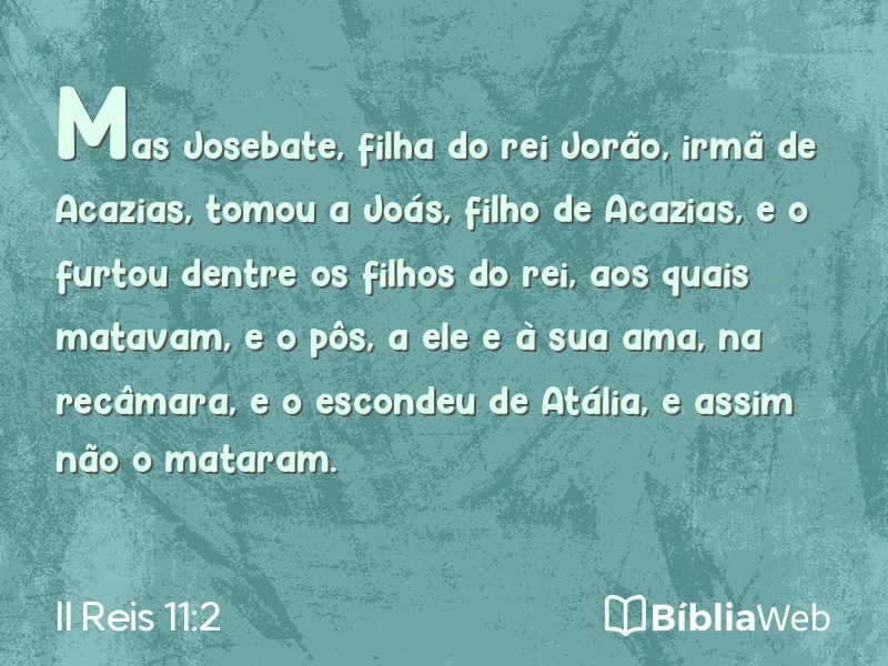 II Reis 11:2 em imagem para compartilhar