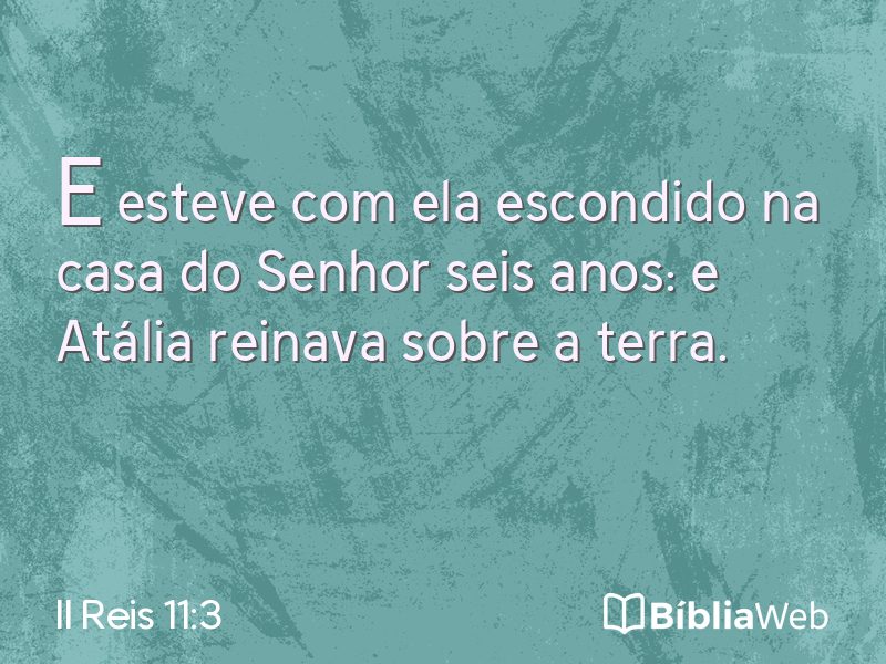 II Reis 11:3 em imagem para compartilhar