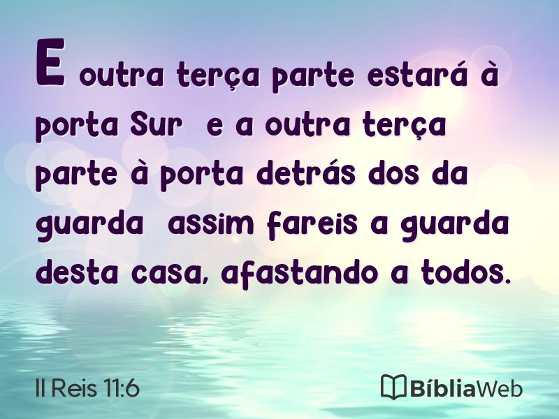 II Reis 11:6 em imagem para compartilhar