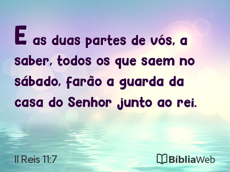 II Reis 11:7 em imagem para compartilhar