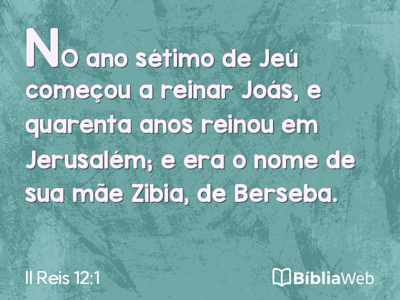 II Reis 12:1 em imagem para compartilhar