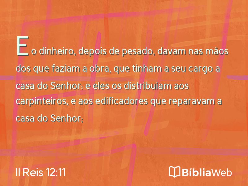 II Reis 12:11 em imagem para compartilhar