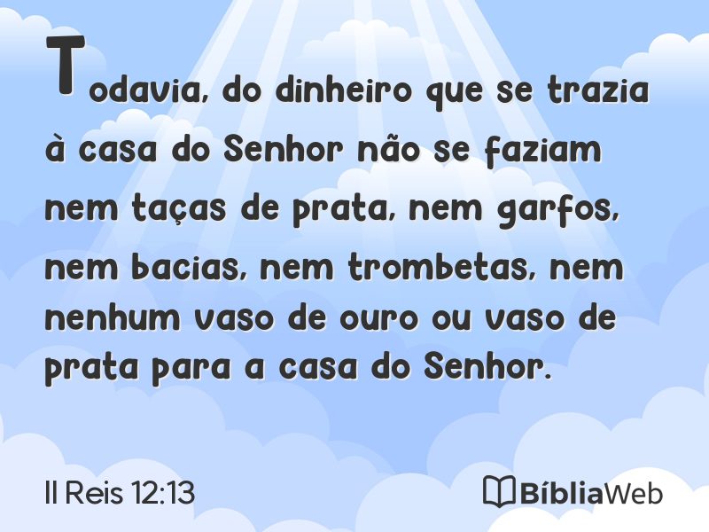 II Reis 12:13 em imagem para compartilhar
