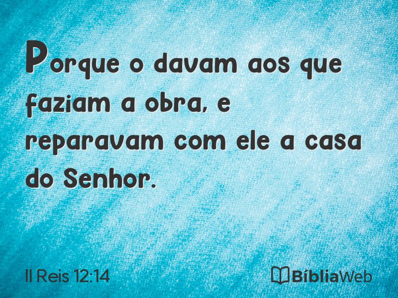 II Reis 12:14 em imagem para compartilhar