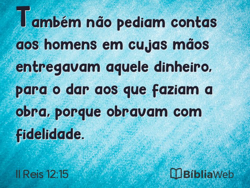 II Reis 12:15 em imagem para compartilhar