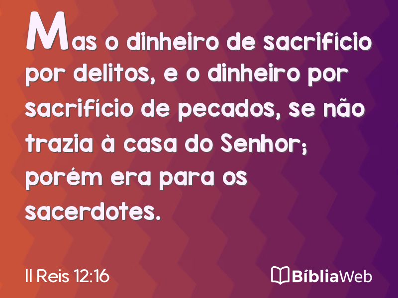 II Reis 12:16 em imagem para compartilhar