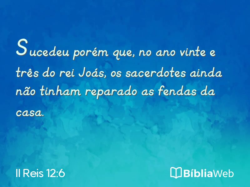 II Reis 12:6 em imagem para compartilhar