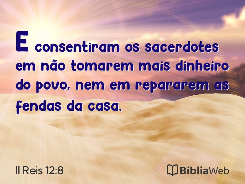 II Reis 12:8 em imagem para compartilhar