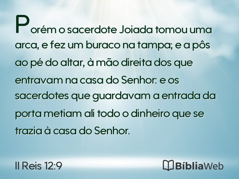 II Reis 12:9 em imagem para compartilhar