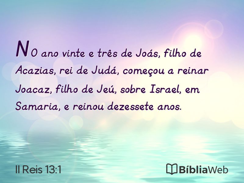 II Reis 13:1 em imagem para compartilhar