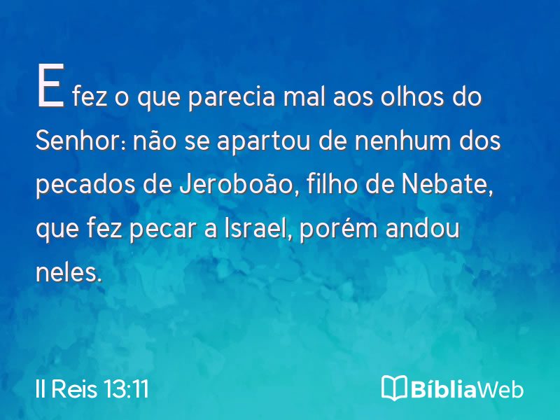 II Reis 13:11 em imagem para compartilhar