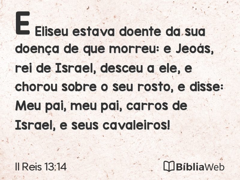 II Reis 13:14 em imagem para compartilhar