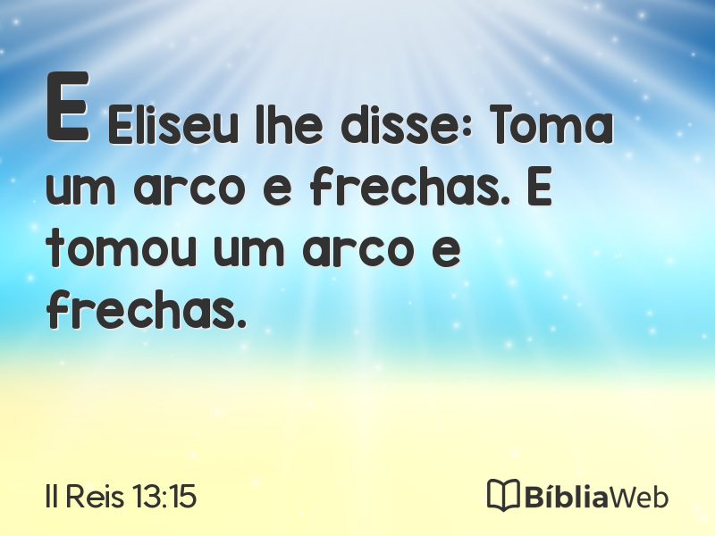 II Reis 13:15 em imagem para compartilhar