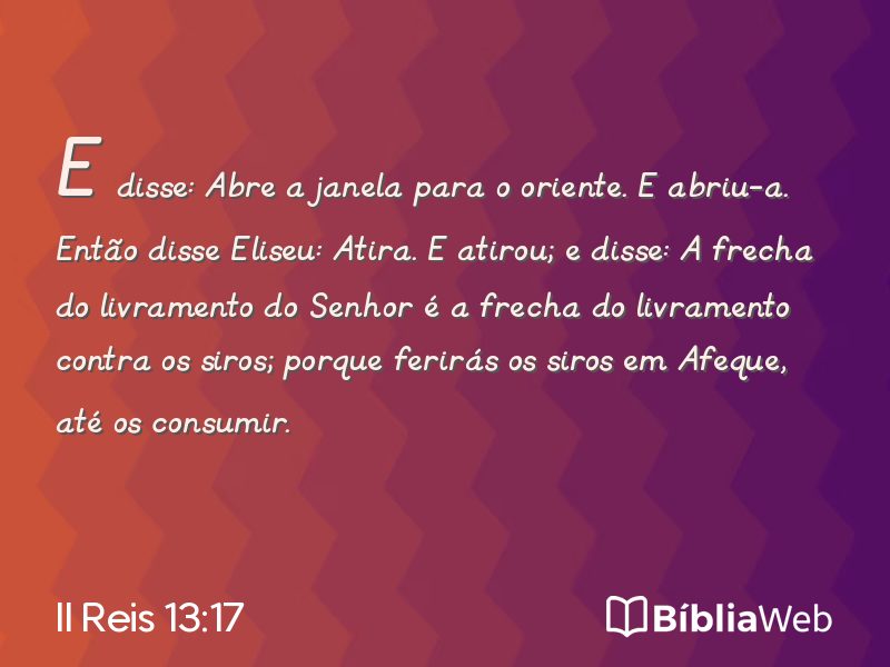 II Reis 13:17 em imagem para compartilhar