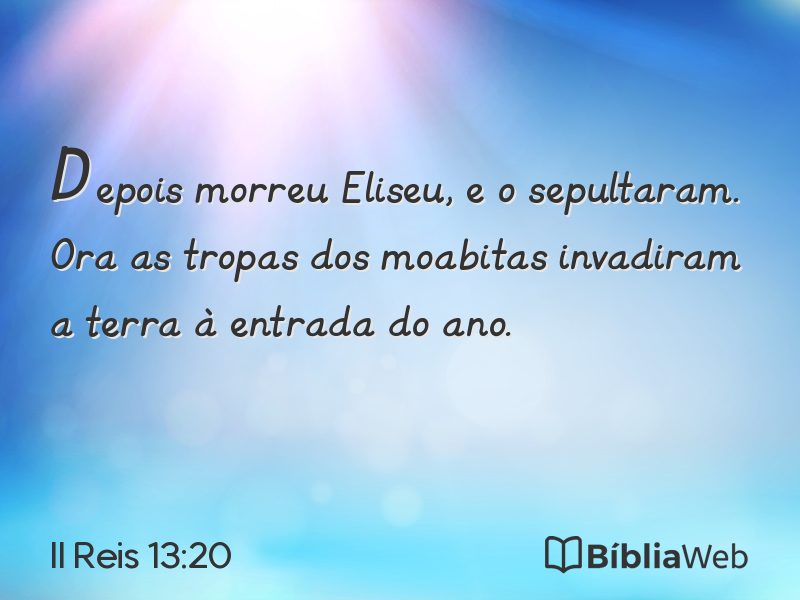 II Reis 13:20 em imagem para compartilhar