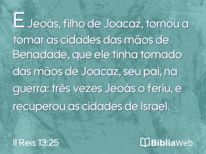 II Reis 13:25 em imagem para compartilhar