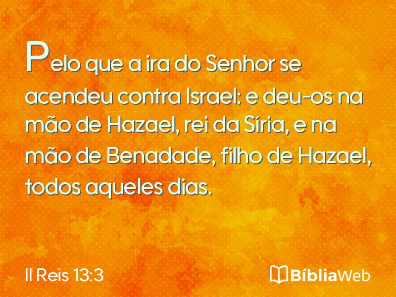 II Reis 13:3 em imagem para compartilhar