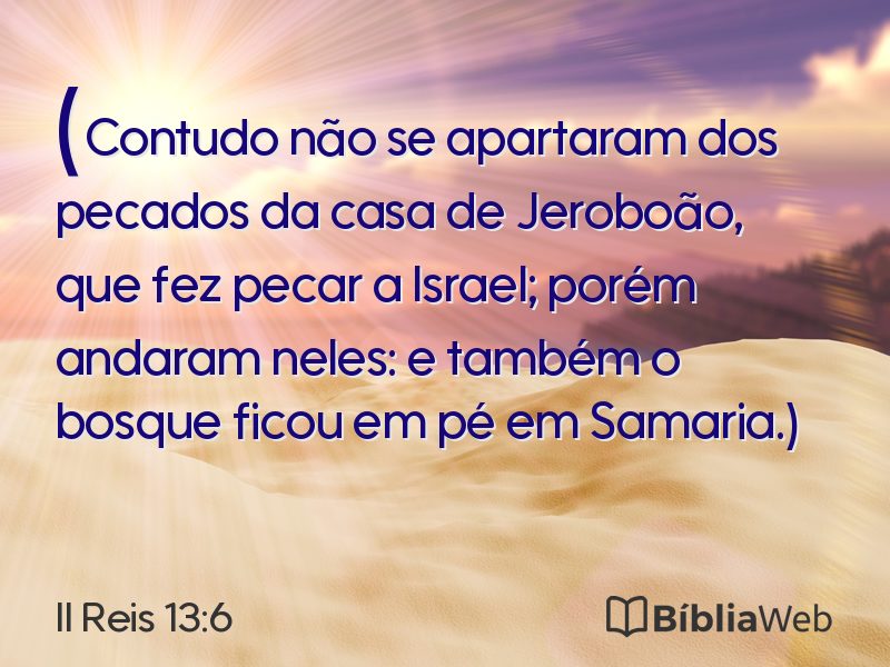 II Reis 13:6 em imagem para compartilhar