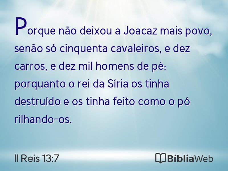 II Reis 13:7 em imagem para compartilhar