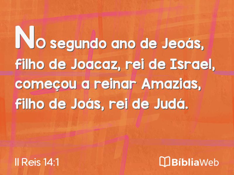 II Reis 14:1 em imagem para compartilhar