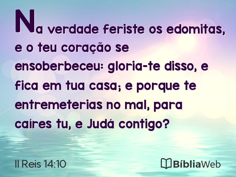 II Reis 14:10 em imagem para compartilhar
