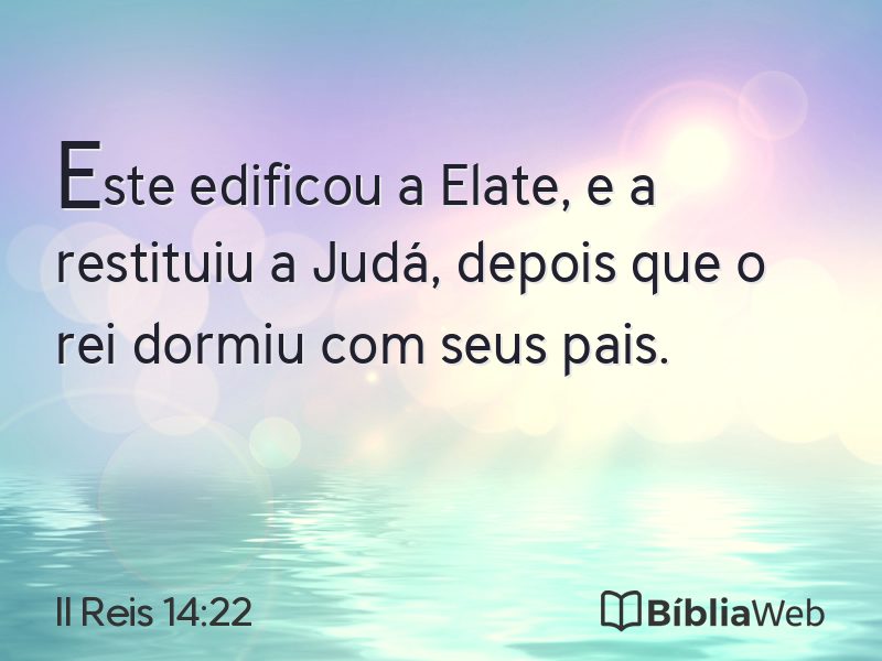 II Reis 14:22 em imagem para compartilhar