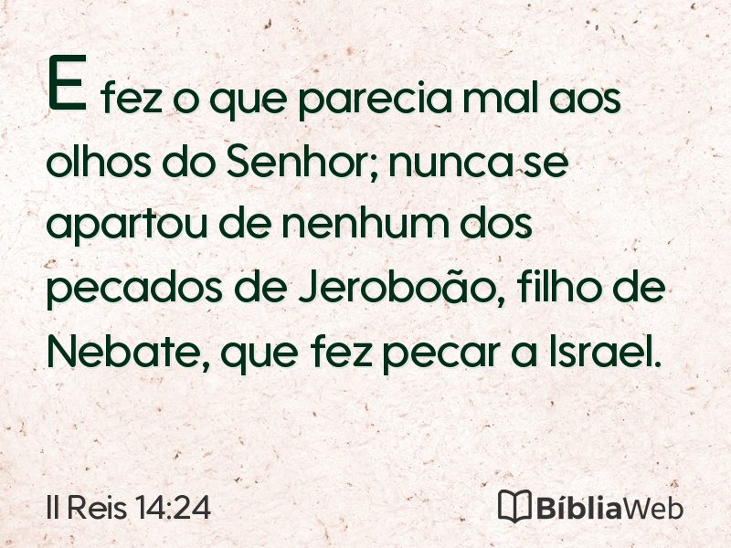 II Reis 14:24 em imagem para compartilhar