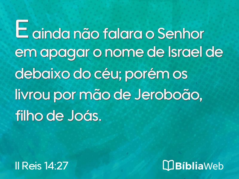 II Reis 14:27 em imagem para compartilhar
