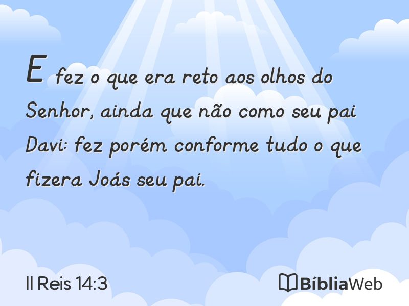 II Reis 14:3 em imagem para compartilhar